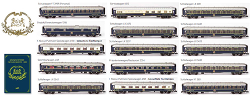 Kato HobbyTrain Lemke K23215 - 15pc Orient Express Standard Passenger Coach Set